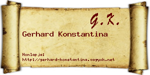 Gerhard Konstantina névjegykártya